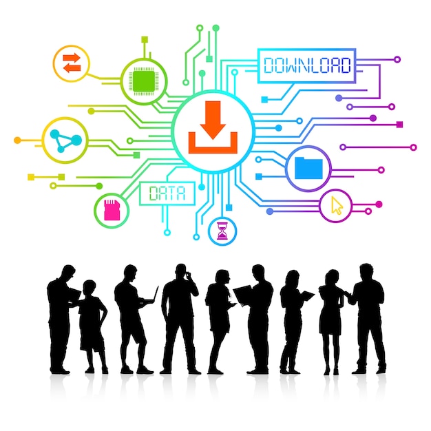 Visual representation of a collaborative professional environment optimizing workflow processes through innovative technology.